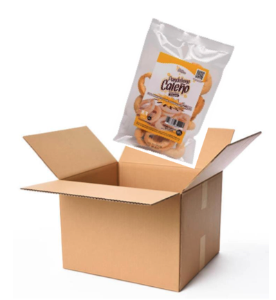 Caja de Pandebono Caleño Crocante x 50 unidades de 40 gramos cada una (Venta al por mayor)