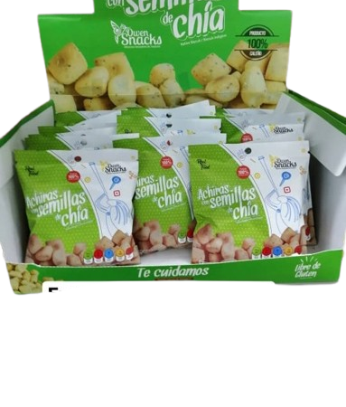 Caja x 24 Achiras con Semillas de Chía (30g) Owen Snacks – El Crunch Saludable que Cuida tu Día
