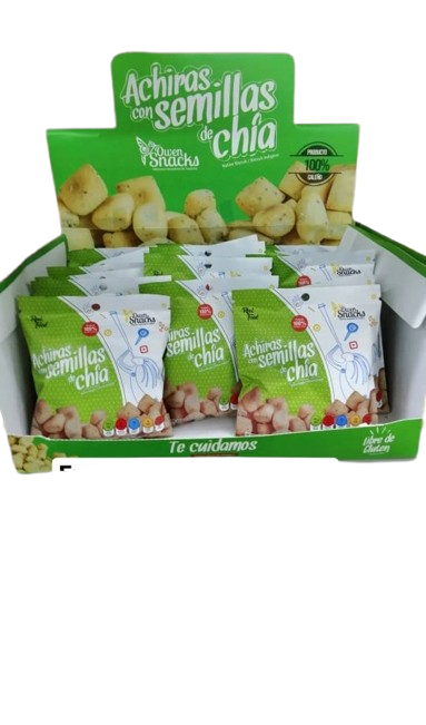 Caja x 24 Achiras con Semillas de Chía (30g) Owen Snacks – El Crunch Saludable que Cuida tu Día